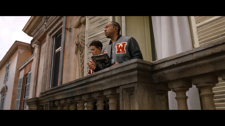 Off-White Patchwork Varsity Jacket Worn by Chris 'Ludacris' Bridges as Tej Parker in Fast X (2023) - 378030