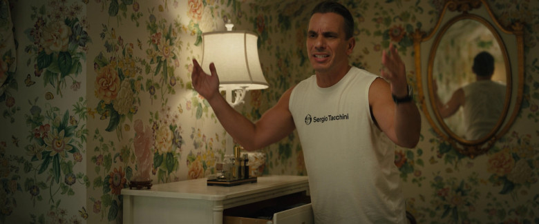 Sergio Tacchini T-Shirt Worn by Sebastian Maniscalco in About My Father (2023) - 379398