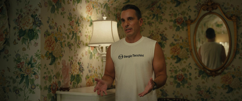 Sergio Tacchini T-Shirt Worn by Sebastian Maniscalco in About My Father (2023) - 379399