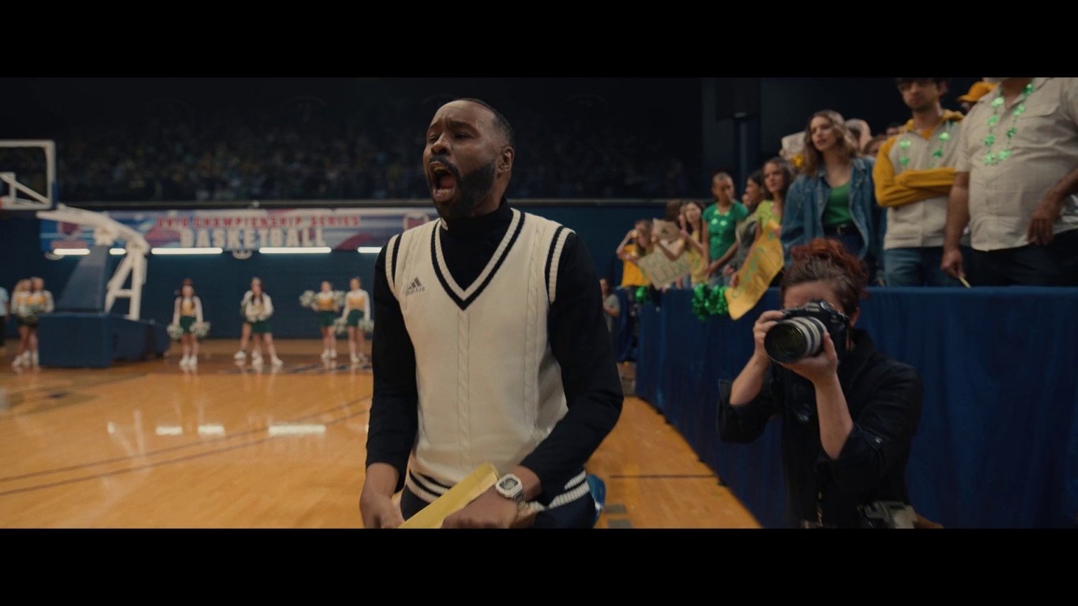 Adidas Knit Vest Worn By Wood Harris As Coach Dru Joyce II In Shooting