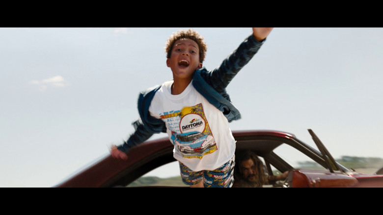 Nascar T-Shirt and Shorts Worn by Leo Abelo Perry as Little Brian in Fast X (2023) - 378015