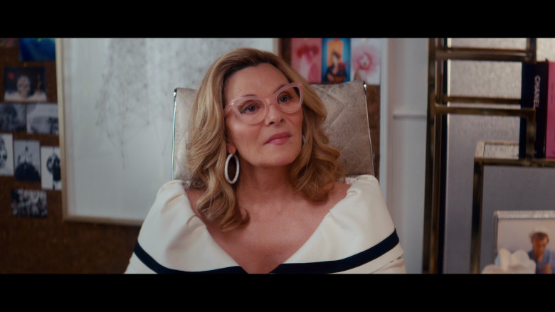 Tom Ford Pink Frame Eyeglasses of Kim Cattrall as Madolyn Addison in Glamorous S01E04 "Cash Only" (2023) - 380548