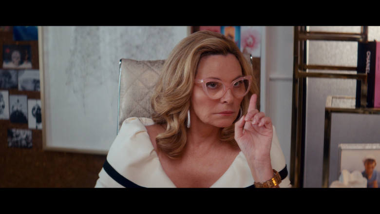 Tom Ford Pink Frame Eyeglasses of Kim Cattrall as Madolyn Addison in Glamorous S01E04 "Cash Only" (2023) - 380549