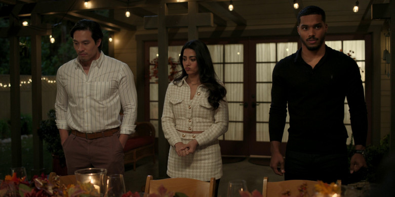AllSaints Black Shirt Worn by Rome Flynn as Santiago Zayas in With Love S02E05 "Thanksgiving" (2023) - 376200