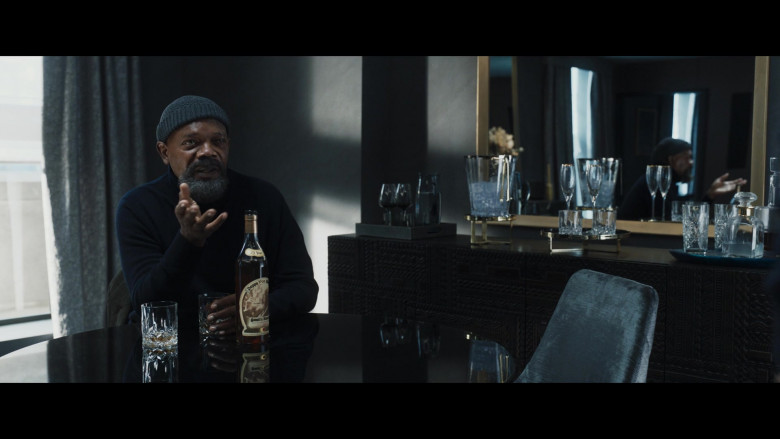 Old Rip Van Winkle 'Pappy Van Winkle's Family Reserve' 23 Year Old Kentucky Straight Bourbon Whiskey Enjoyed by Samuel L. Jackson as Nick Fury and Don Cheadle as James 'Rhodey' Rhodes in Secret Invasion S01E04 "Beloved" (2023) - 383582