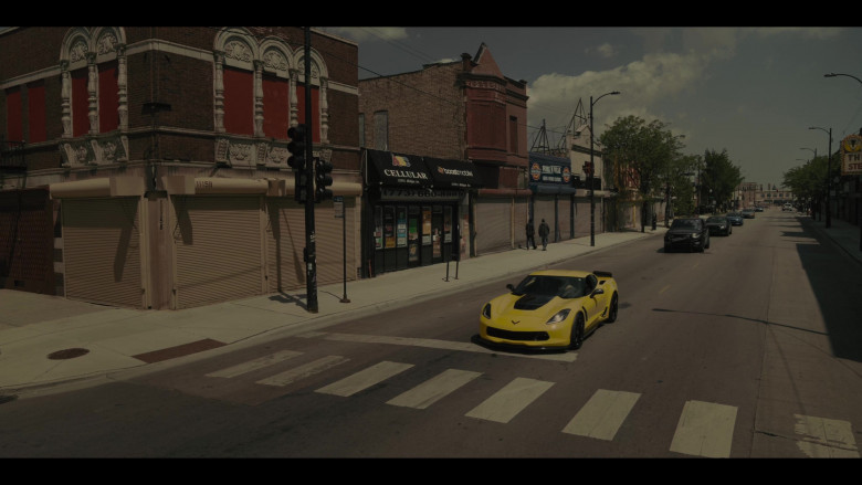 Chevrolet Corvette C7 Yellow Car in Justified: City Primeval S01E03 "Backstabbers" (2023) - 385463