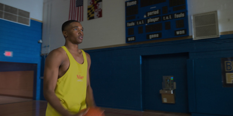 Nike Yellow Tank Top of Caleel Harris as Musa Rahim in Swagger S02E08 "Journey and Destination" (2023) - 389360