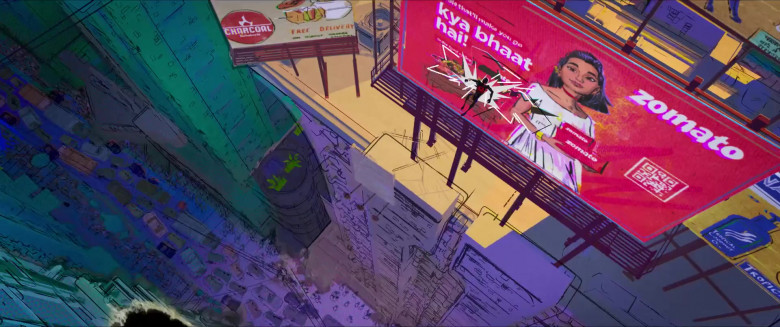 Zomato restaurant aggregator and food delivery company billboard in Spider-Man: Across the Spider-Verse (2023) - 387755