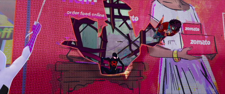 Zomato restaurant aggregator and food delivery company billboard in Spider-Man: Across the Spider-Verse (2023) - 387757