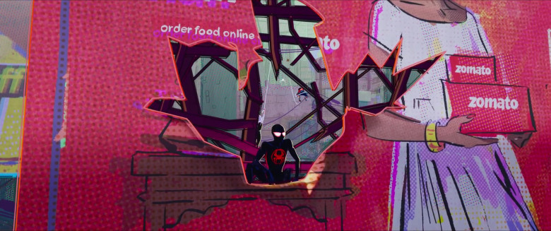 Zomato restaurant aggregator and food delivery company billboard in Spider-Man: Across the Spider-Verse (2023) - 387758