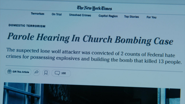 The New York Times Website in The Irrational S01E01 "Pilot" (2023) - 407024
