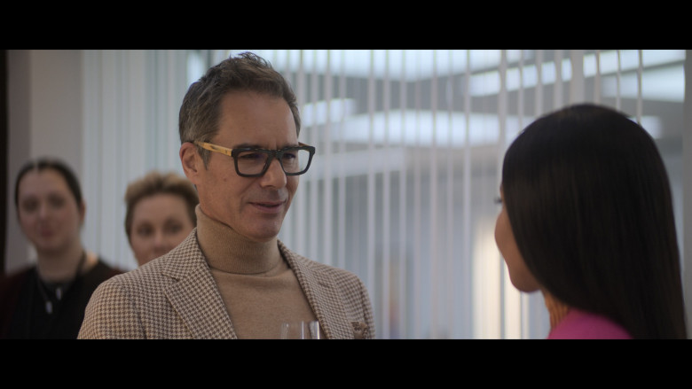 Vontelle Cairo Retro Square Olive Glasses Worn by Eric McCormack as Richard Wagner in The Other Black Girl S01E10 "Down with Disease" (2023) - 402104