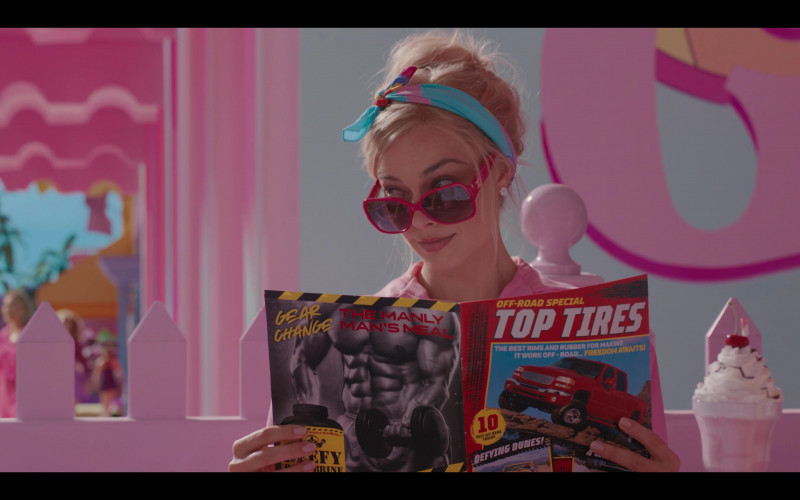 Chanel Red Frame Sunglasses Worn by Margot Robbie in Barbie (2023)