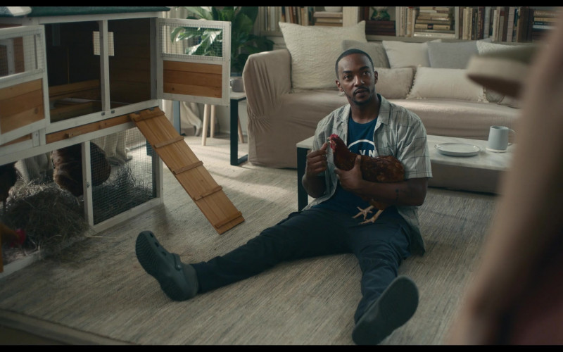 Crocs Shoes of Anthony Mackie as Adam in If You Were the Last (2023)