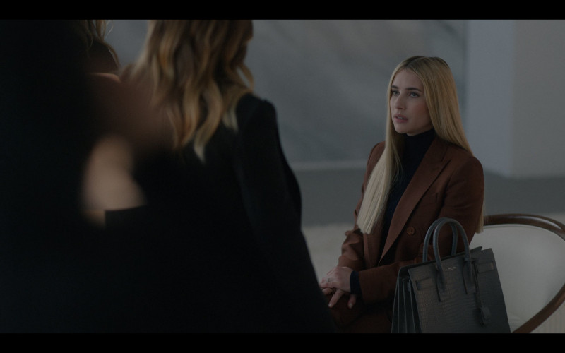 YSL Leather Bags of Emma Roberts As Anna Alcott in American Horror Story: Delicate S12E04 "Vanishing Twin" (2023)