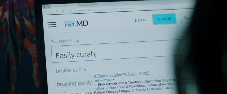 WebMD.com health information services website in Sick Girl (2023) - 433442