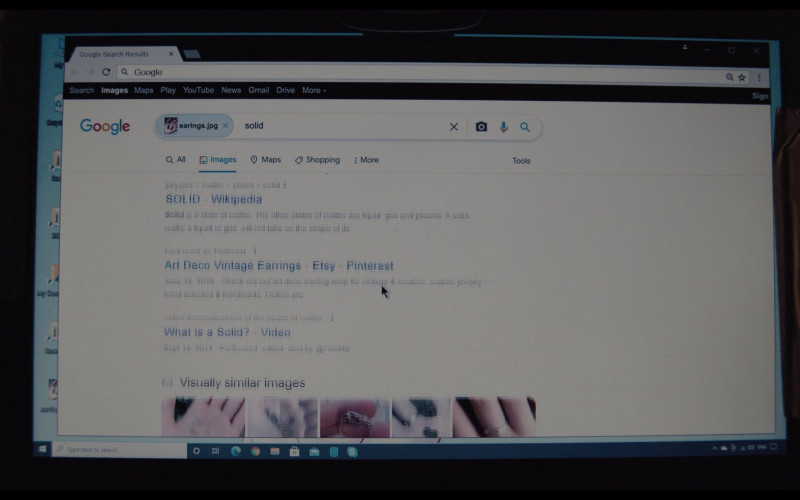 Microsoft Windows OS, Chrome Browser, Skype and Google WEB Search Engine in A Murder at the End of the World S01E02 "Chapter 2: The Silver Doe" (2023)
