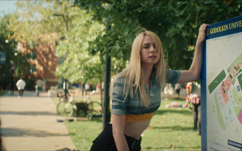 Dickies Crop Top Worn by Maddie Phillips as Cate Dunlap in Gen V S01E08 "Guardians of Godolkin" (2023)