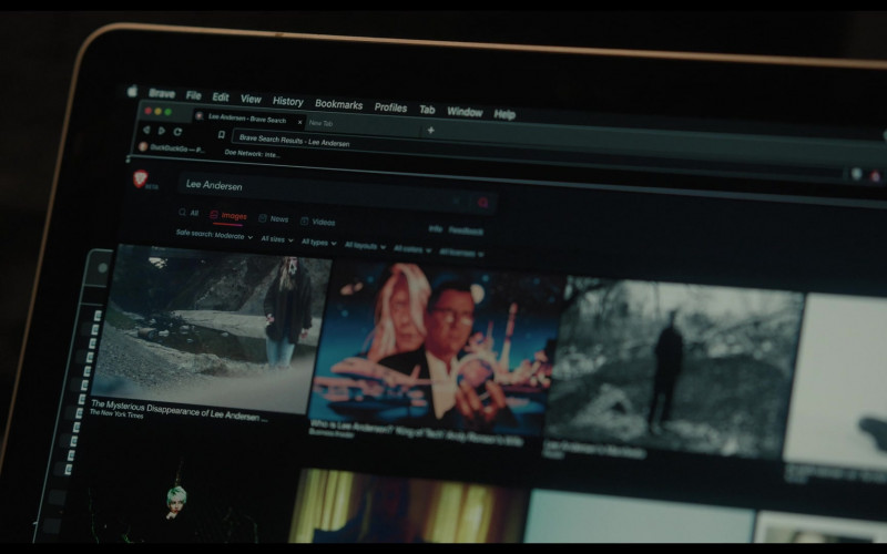 Apple MacOS and Brave Web Browser in A Murder at the End of the World S01E01 "Chapter 1: Homme Fatale" (2023)