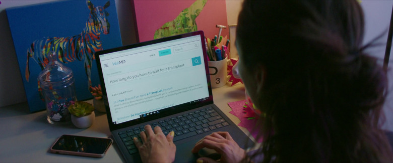 Microsoft Surface, Windows OS and WebMD Website in Sick Girl (2023) - 433399