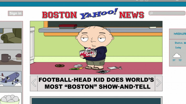 Yahoo! News in Family Guy S22E06 "Boston Stewie" (2023) - 432167