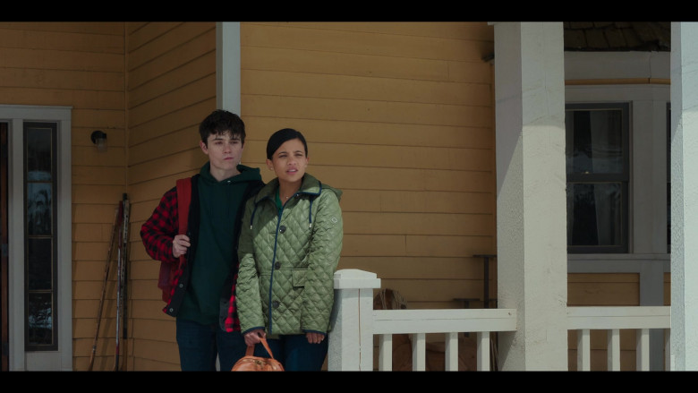 Kate Spade Quilted Green Jacket Worn by Nikki Rodriguez as Jackie Howard in My Life with the Walter Boys S01E08 "Spinning Out" (2023) - 444851
