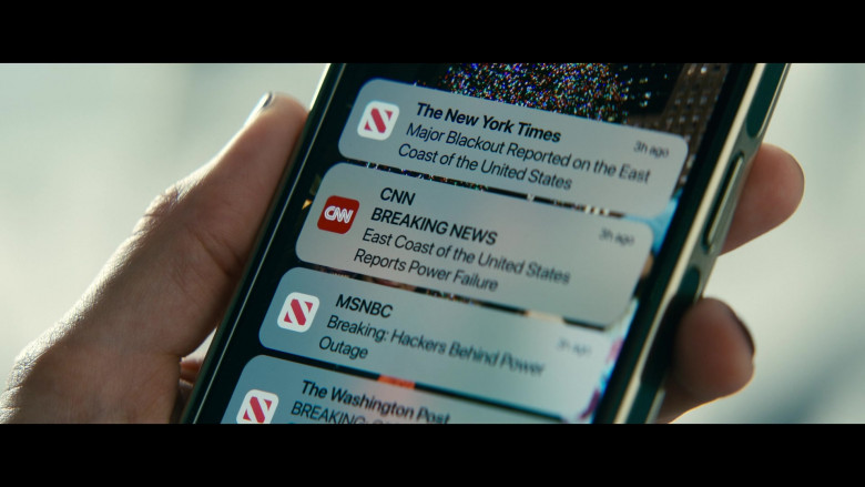 Apple News, The New York Times, CNN, CNBC and The Washington Post in Leave the World Behind (2023) - 442548