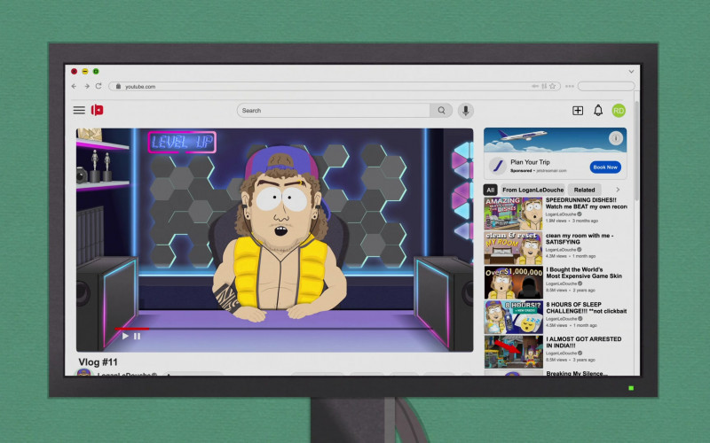 Youtube.com Website in South Park (Not Suitable For Children) (2023)