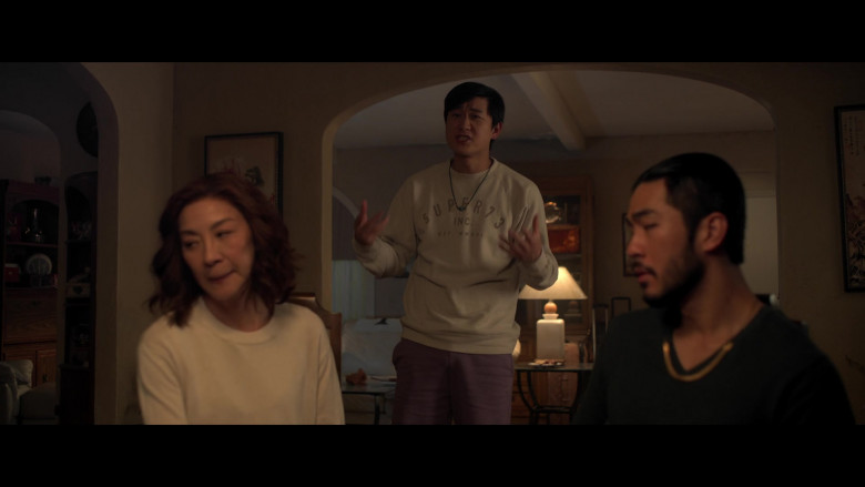Super73 Sweatshirt Worn by Sam Song Li as Bruce Sun in The Brothers Sun S01E04 "Square" (2024) - 452316
