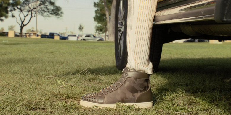 Christian Louboutin Brown Leather Hi Sneakers Worn by Snoop Dogg as Jaycen Jennings in The Underdoggs (2024) - 460573