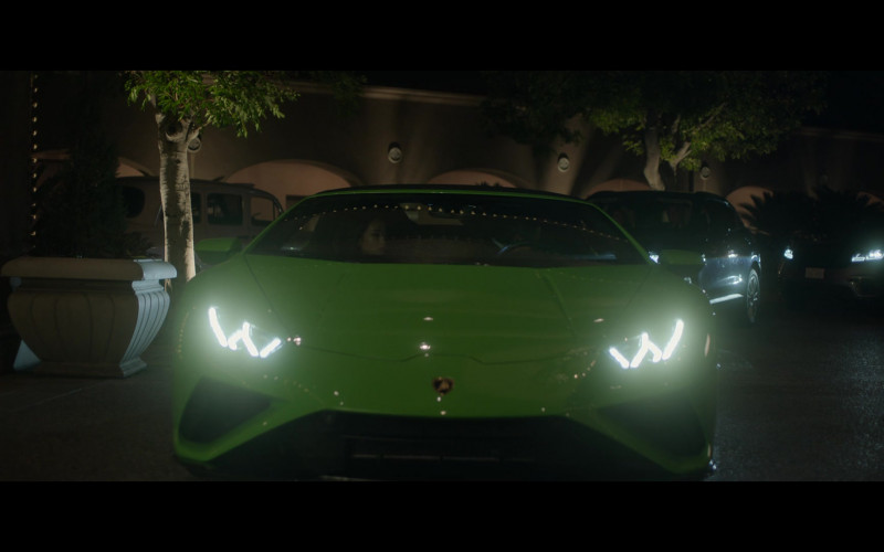 Lamborghini Green Sports Car in The Brothers Sun S01E07 "Gymkata" (2024)