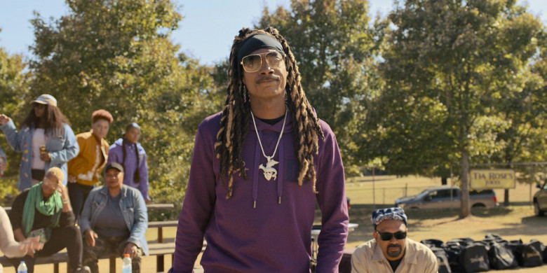 Dolce & Gabbana Purple Hoodie Worn by Snoop Dogg as Jaycen Jennings in The Underdoggs (2024) - 460593