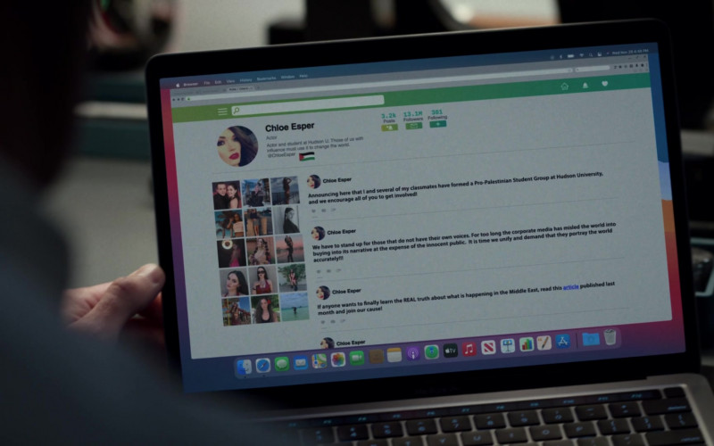 Apple MacBook and MacOS in Law & Order S23E01 "Freedom of Expression" (2024)