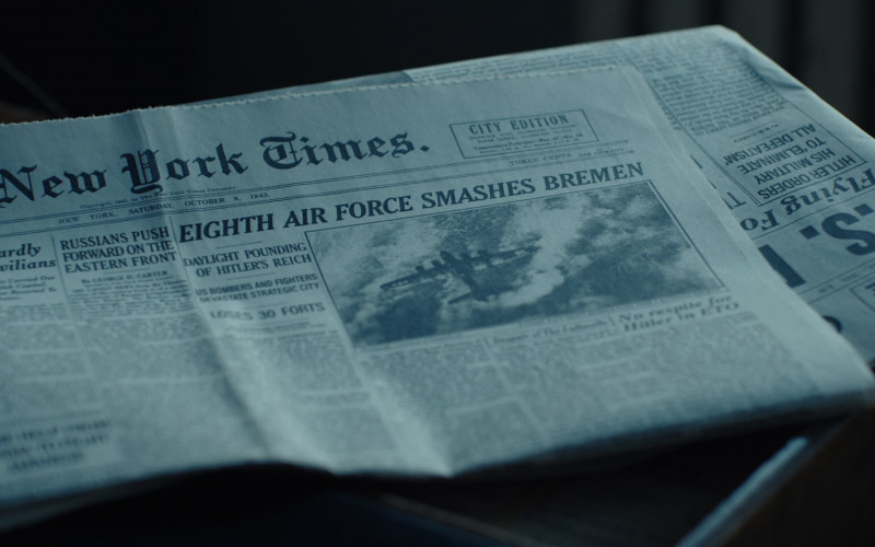 The New York Times Newspaper in Masters of the Air S01E06 "Part Six" (2024)