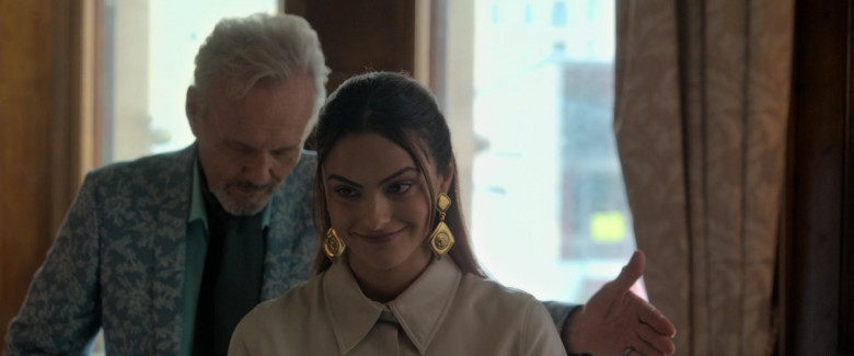 Chanel Gold Earrings Worn by Camila Mendes as Ana in Upgraded (2024) - 466945