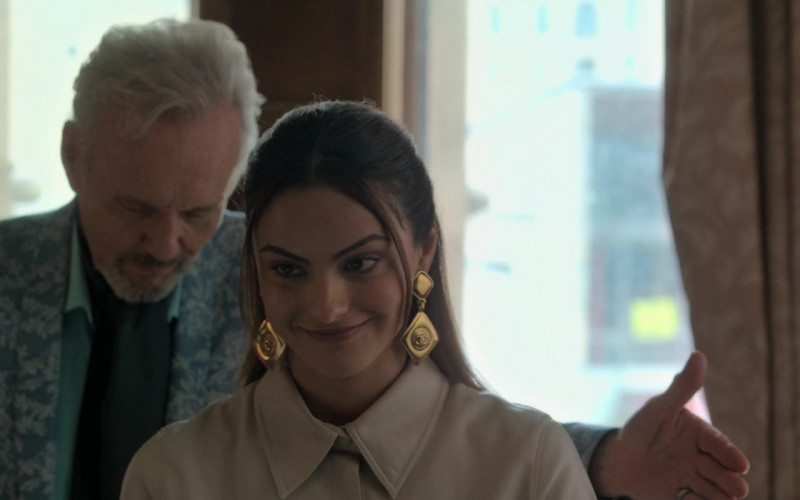 Chanel Gold Earrings Worn by Camila Mendes as Ana in Upgraded (2024)