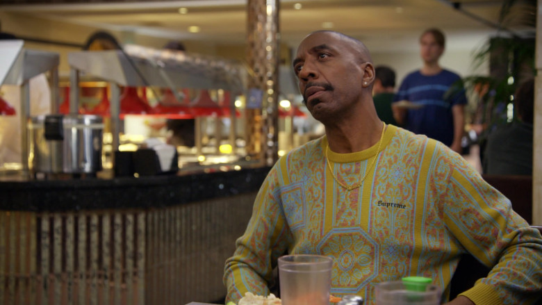Supreme Sweater Worn by J. B. Smoove as Leon Black in Curb Your Enthusiasm S12E06 "The Gettysburg Address" (2024) - 481041