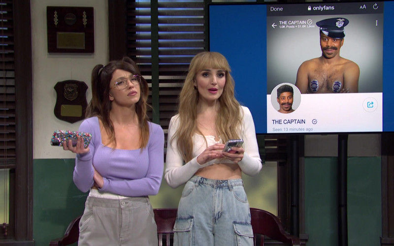 #937 – ProductPlacementBlog.com – Saturday Night Live – Season 49, Episode 13 – Sydney Sweeney – Kacey Musgraves (2024) – Brand Tracking (Timecode – H00M15S36)
