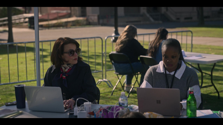 Apple MacBook and Microsoft Surface Laptops in The Girls on the Bus S01E07 "She Was Against It, Before She Was For It" (2024) - 501327