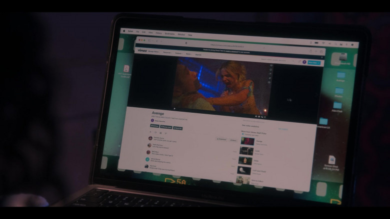 Apple MacBook, Safari WEB Browser, Vimeo Website in Pretty Little Liars: Original Sin S02E01 "Chapter One: Spirit Week" (2024) - 513627