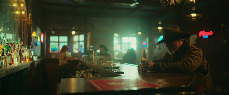 Hamm's Beer Sign and Rainier Bar Mat in Outer Range S02E02 "Traces to Somewhere" (2024) - 518128