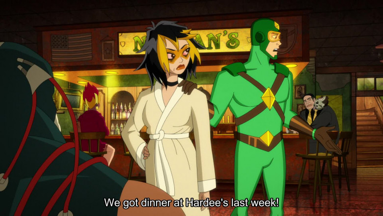 Hardee's Fast food restaurant chain (Verbal) in Kite Man Hell Yeah S01E05 (2024) - 549420